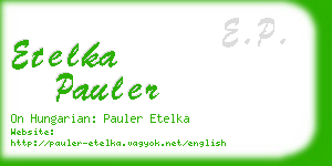 etelka pauler business card